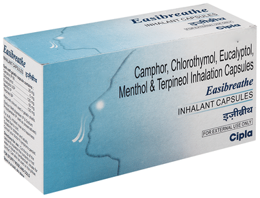 Easi Breathe Inhalant Capsules | For Blocked Nose, Cold Relief, Congestion, Heaviness in Head