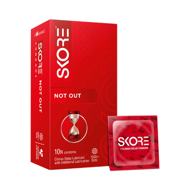 Skore Not Out Climax Delay with Additional Lubrication | Condom