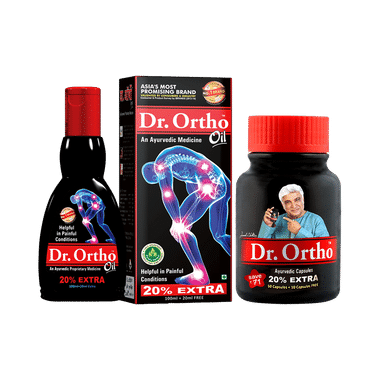 Dr Ortho Combo Pack Of An Ayurvedic Medicine Oil (120ml) & Capsule (60)