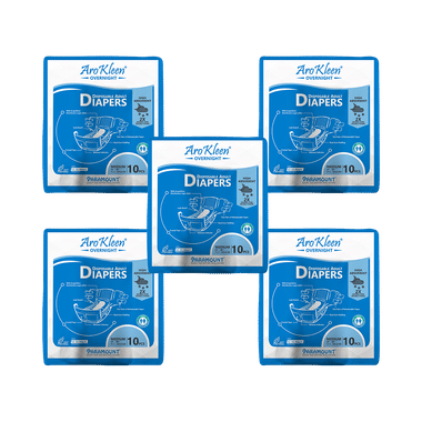 Arokleen Overnight Disposable Adult Diaper (10 Each) Medium