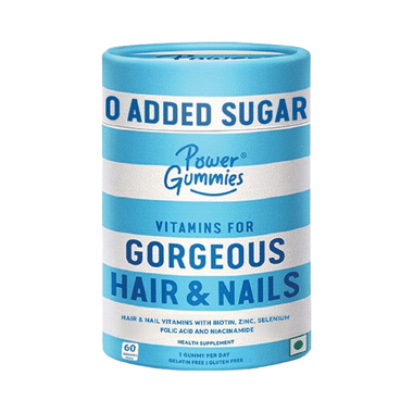 Power Gummies- Hair & Nail Vitamin With Zero Added Sugar & New Heart Shape