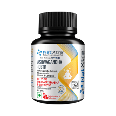 NatXtra NatXtra Energy-Boosting Supplement | Improves Strength & Stamina | Helps Enhance Endurance | Manages Stress | Made With Ashwagandha Root Extract Capsule