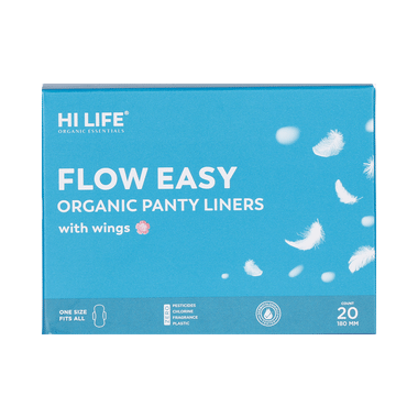 Hi Life Organic Panty Liners With Wings Pads Flow Easy