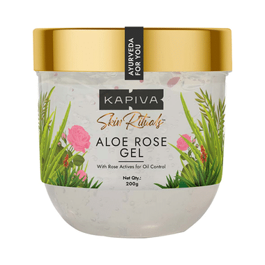 Kapiva Skin Rituals Aloe Rose Gel 200g|For Sunburn Relief & Hydration|Clinically Tested Rose Actives Gel