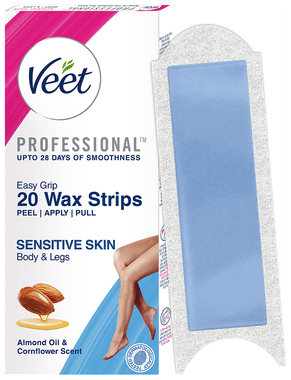 Veet Professional Waxing Strips Kit, 20 Strips Sensitive Skin