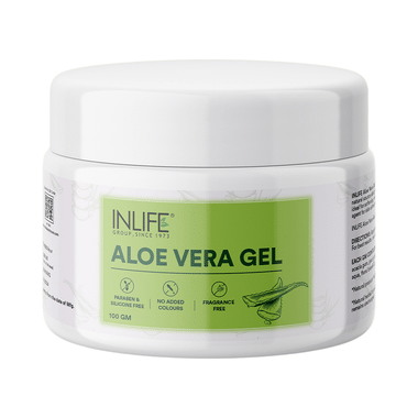 Inlife Aloe Vera Gel for Face & Hair | Pure & Natural, Paraben Free, Silicone Free, No Added Colors