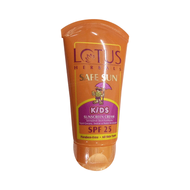 Lotus Herbals Safe Sun Kids Sun Block Cream SPF 25 Paraben Free