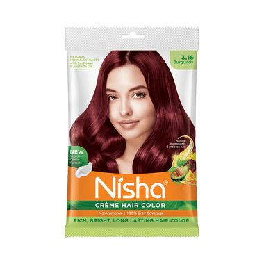 Nisha Creme Hair Color Burgundy