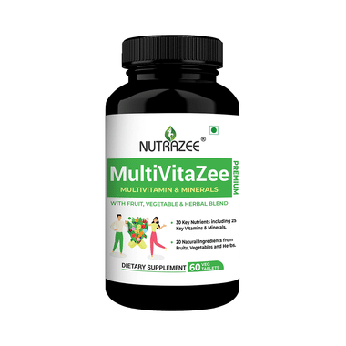 Nutrazee MultiVitaZee Multivitamin & Minerals Veg Tablet For Men & Women