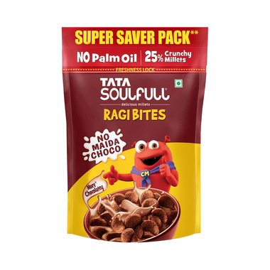 Tata Soulfull Ragi Bites No Maida Choco, Breakfast Cereals, Yummy Chocolatey Delicious Millets, Breakfast Cereals