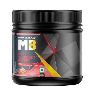 MuscleBlaze Fruit Splash | Pre Workout Ripped | With Arginine, Citrulline & Creatinine-Tartrate