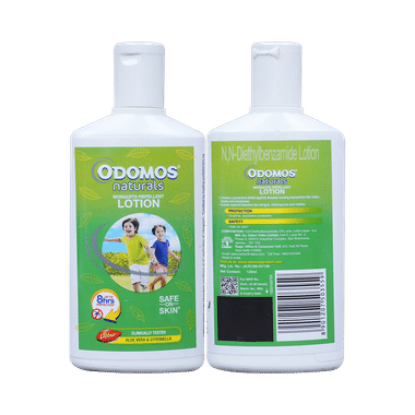 Odomos Naturals Mosquito Repellent Lotion With Aloe Vera & Citronella