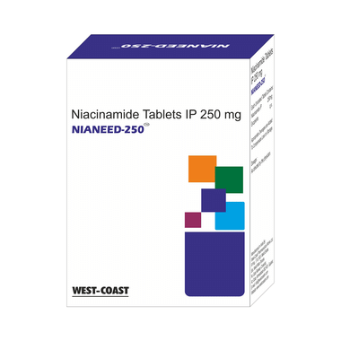 West-Coast Nianeed 250 Niacinamide (B3) Tablet For Blood Circulation, Control Inflammation, Regulates Oil Glands, Builds Imunity & Keratin For Skin Health