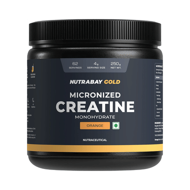 Nutrabay Gold Micronized Creatine Monohydrate Powder Orange
