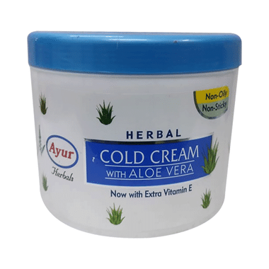 AYUR Herbal Cold Cream With Aloe Vera & Vitamin E | Non-Oily & Non-Sticky