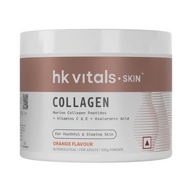 Healthkart HK Vitals Skin Radiance Skin Collagen | Powder With Vitamin C, E & Biotin | Orange