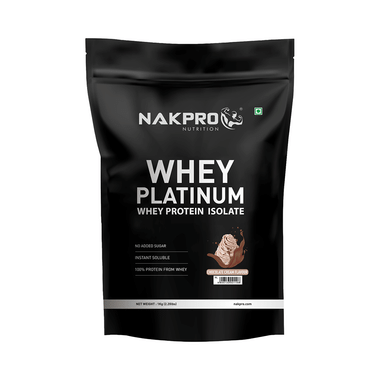 Nakpro Nutrition Whey Platinum Protein Isolate For Muscle Recovery | Flavour Chocolate Cream