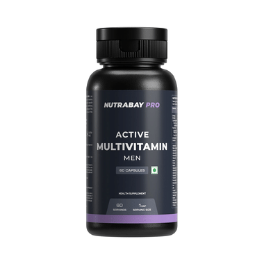 Nutrabay Pro Active Multivitamin for Men | Boosts Energy, Immunity & Joint Health | Capsule