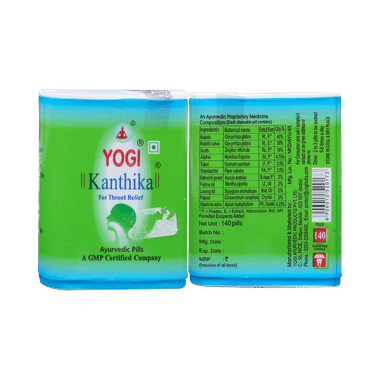 Yogi Kanthika Ayurvedic Pills For Throat Relief