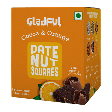 Gladful Cocoa & Orange Date Nut Squares (20gm Each)