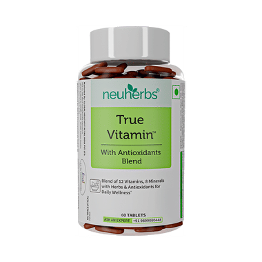 Neuherbs True Vitamin Tablet With Antioxidant Blend | Iron | Magnesium | Zinc | For Immunity & Bone Strength