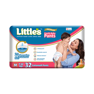 Little's Comfy Cottonsoft Baby Pants Diaper | Size Medium
