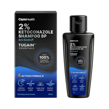Tugain Essentials 2% Ketoconazole Anti Dandruff Shampoo