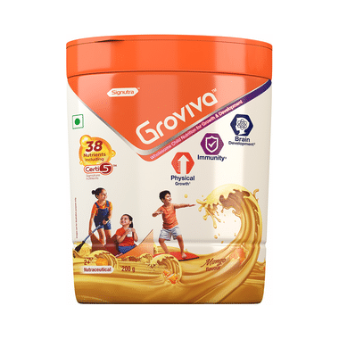 Groviva Child Nutrition For Physical Growth, Brain Development & Immunity | Flavour Mango Powder