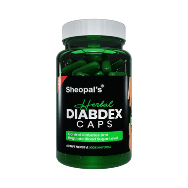 Sheopal's Ayurvedic Herbal Diabdex Diabetes Care Capsule For Manage Blood Sugar Level | Help Increase Insulin | Help Increase Energy Level | Goodness Of Vijaysar, Gudmar And Karela