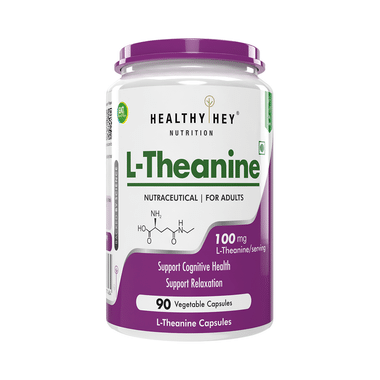 HealthyHey Nutrition L-Theanine 100mg | Vegetable Capsule For Relaxation & Stress Reduction