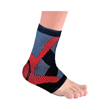 Vissco 3D Ankle Support, Stretchable Ankle Support For Injured Ankles, Arthritic Pain, Swelling Large