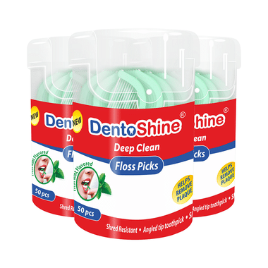 DentoShine Deep Clean Floss Picks (50 Each) Mint