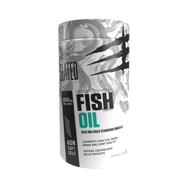 Elated Sports Science Triple Strength Fish Oil Softgel | For Skin, Eye, Heart, Brain & Joint Health