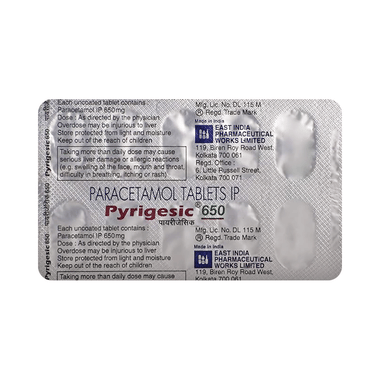 Pyregesic 650mg Tablet
