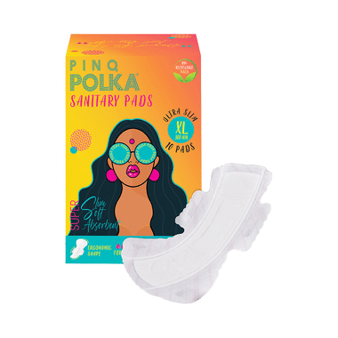 PINQ Polka Sanitary Pads (10 Each) XL