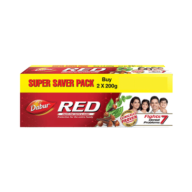 Dabur Red Toothpaste Super Saver Pack (2x200gm)