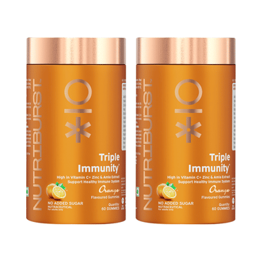 Nutriburst Triple Immunity Gummies (60 Each) Orange