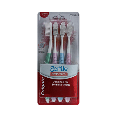 Colgate Gentle Sensitive Ultrasoft Toothbrush With 20gm Total 12 Toothpaste Free