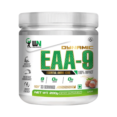 WN World Nutrition Dynamic EAA 9 Essential Amino Acids Powder Litchi
