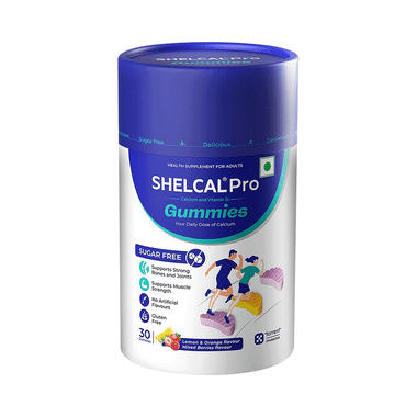 Shelcal Pro Calcium & Vitamin D3 Gummy Lemon And Orange And Mixed Berries Sugar Free