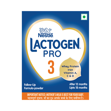 Nestle Lactogen Pro 3, Follow-Up Formula Powder, After 12 Months Up To 18 Months | Powder Refill
