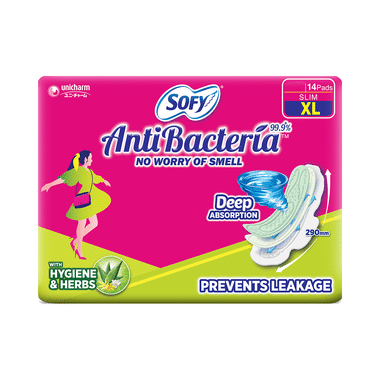 Sofy AntiBacteria 99.9% Sanitary Pads Extra Long
