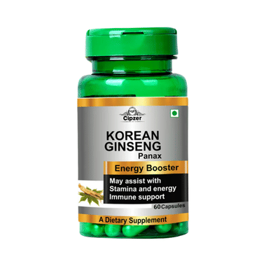 Cipzer Korean Ginseng Capsule | Helps In Improving Stamina & Power | Reduce Stress & Anxiety