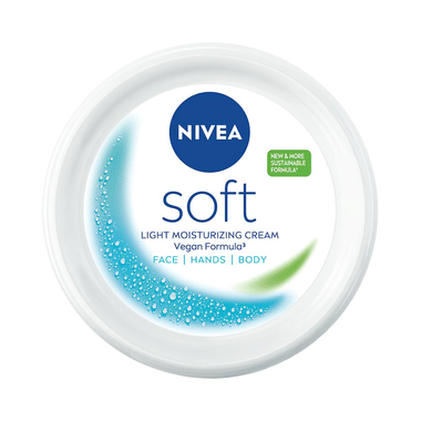 Nivea Soft Light Moisturiser For Face, Body & Hands | Quick Absorbing Face Care Product For All Skin Types