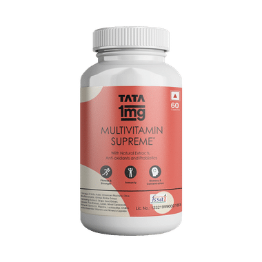 Multivitamin Supreme Capsules with Probiotics for Immunity, Energy & Overall Health | by Tata 1mg