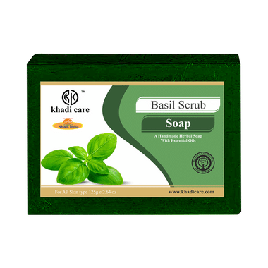 Khadi Care Basil Scrub Soap