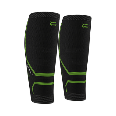 Tynor Calf And Shin Support Air Pro Black & Green Large