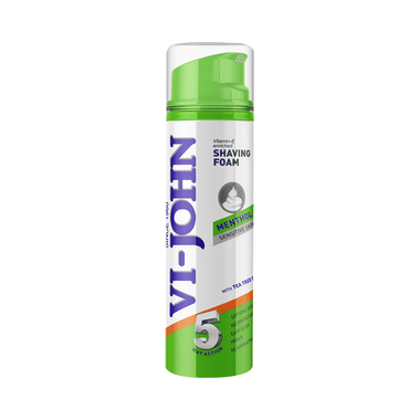 Vi-John Menthol Sensitive Skin Vitamin E Enriched 5 Way Action Shaving Foam For Men