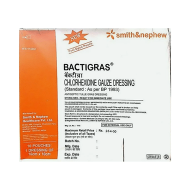 Bactigras Dressing Bandage 10cm X 10cm