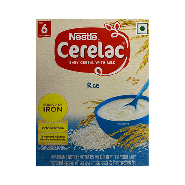 Nestle Cerelac Baby Cereal With Milk & Iron (from 6 To 24 Months) | Rice